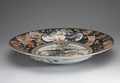 图片[2]-Dish with decoration of flowers and landscape, Arita ware-China Archive